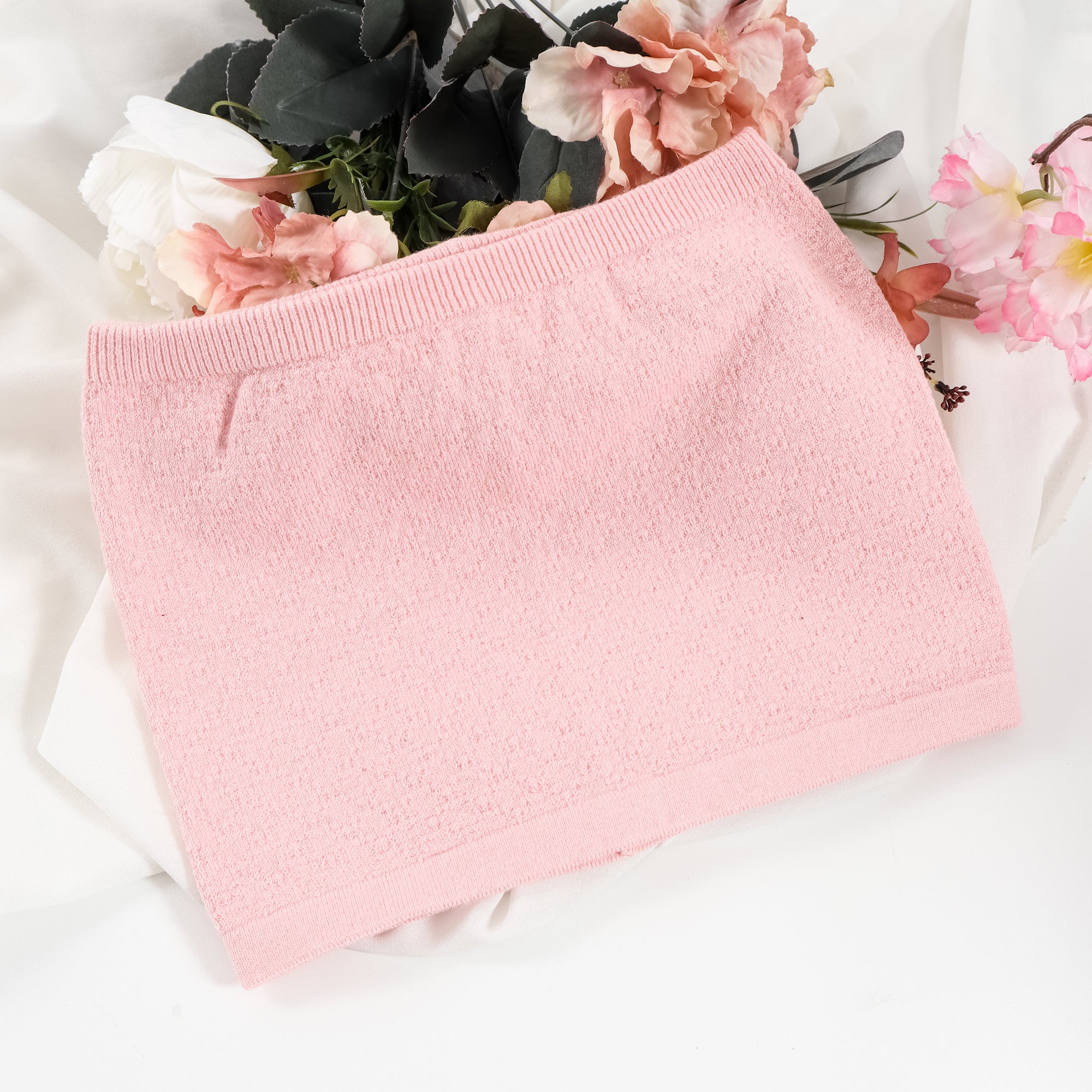 Nalure Naila - Crop Top Kemben Rajut | Tank Top Variasi Pink | Tank top wanita