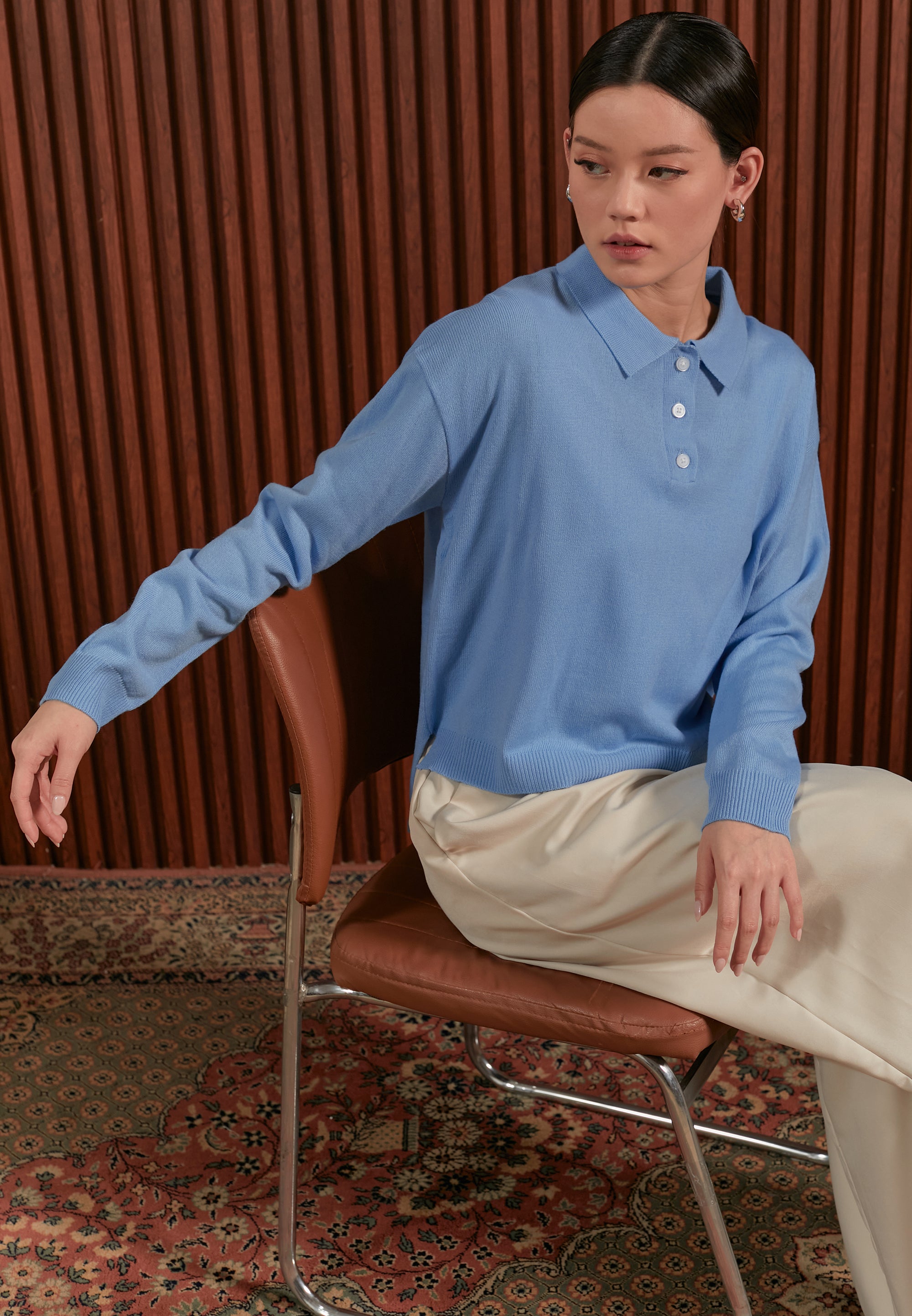 Nalure Phila Polo Wangki Knitt Ladies