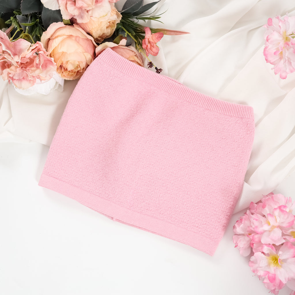Nalure Naila - Crop Top Kemben Rajut | Tank Top Variasi Pink | Tank top wanita