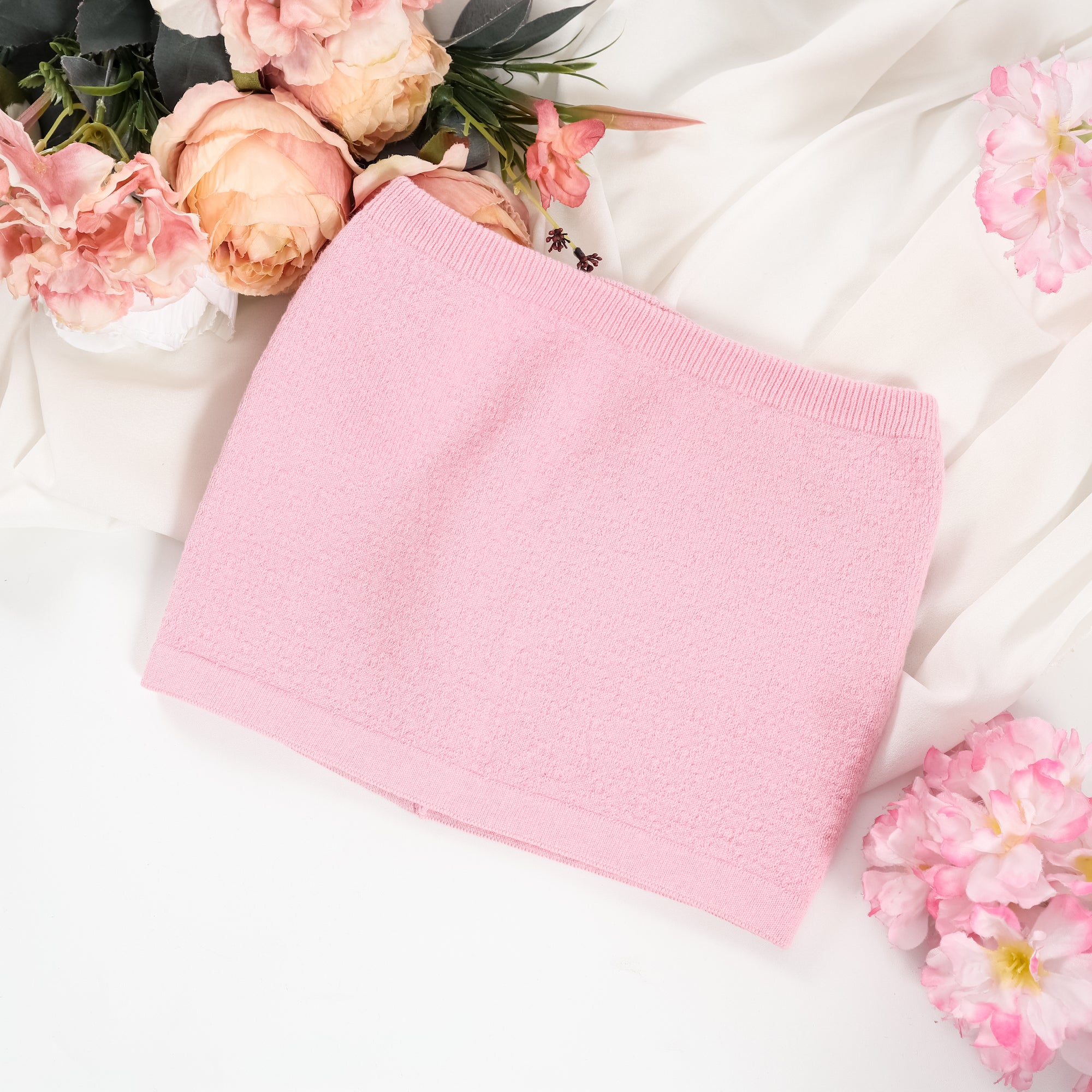 Nalure Naila - Crop Top Kemben Rajut | Tank Top Variasi Pink | Tank top wanita