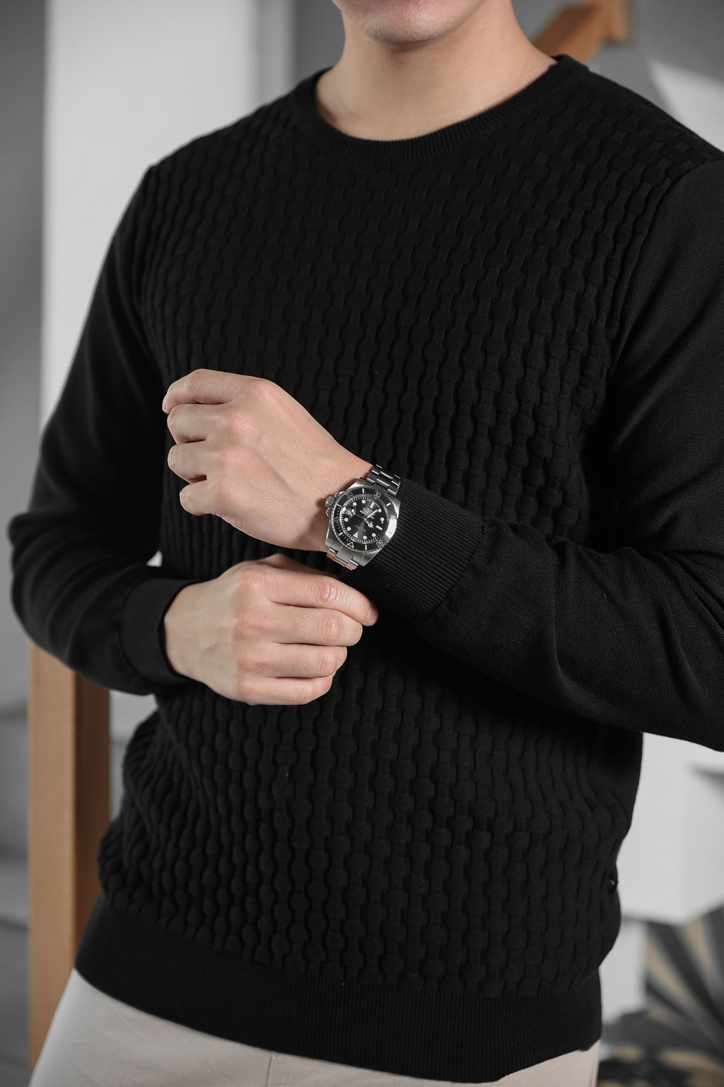 Nalure Damara Sweater Pria | Knitwear Cowok | Crewneck Long Sleeve