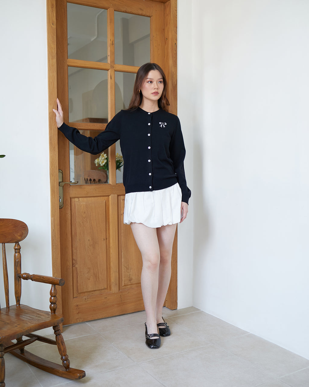 Nalure Hera Cardigan Wanita | Cardigan Basic | Korean Style Long Sleeve