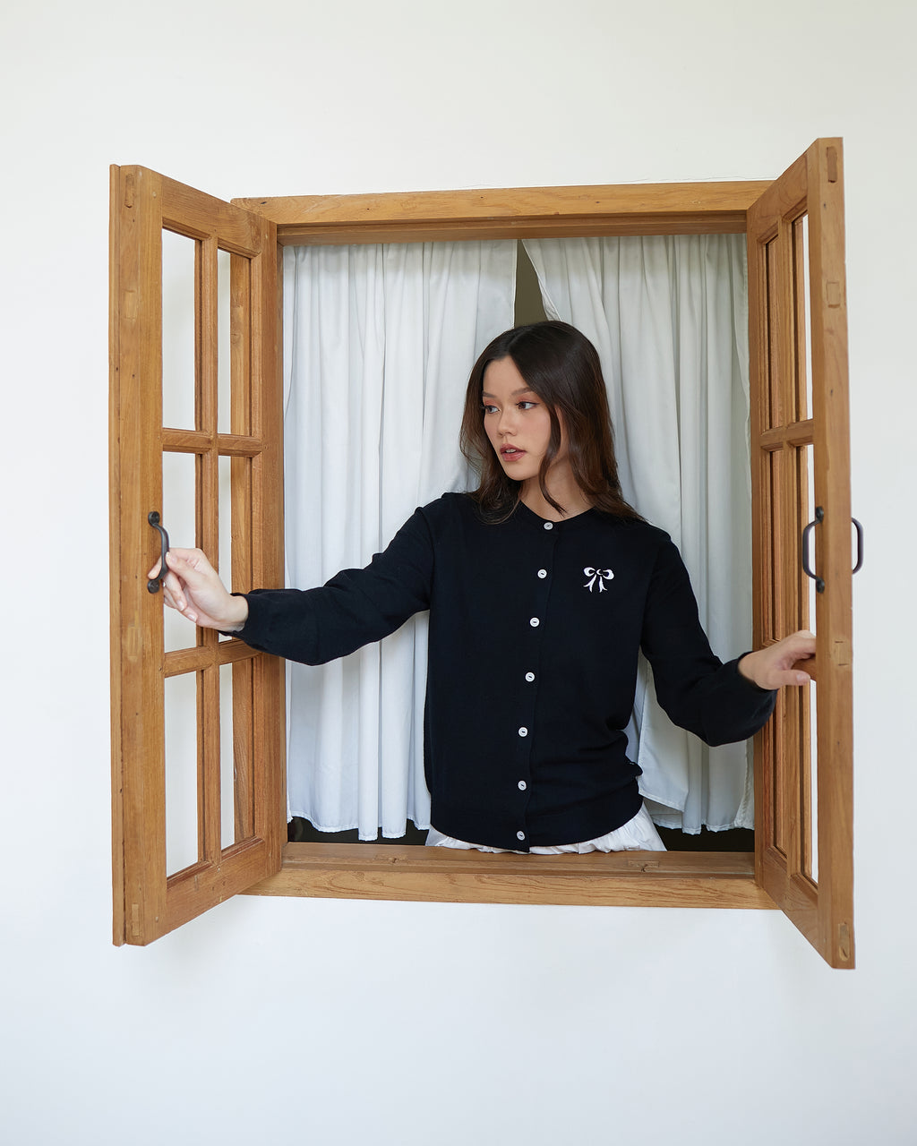 Nalure Hera Cardigan Wanita | Cardigan Basic | Korean Style Long Sleeve