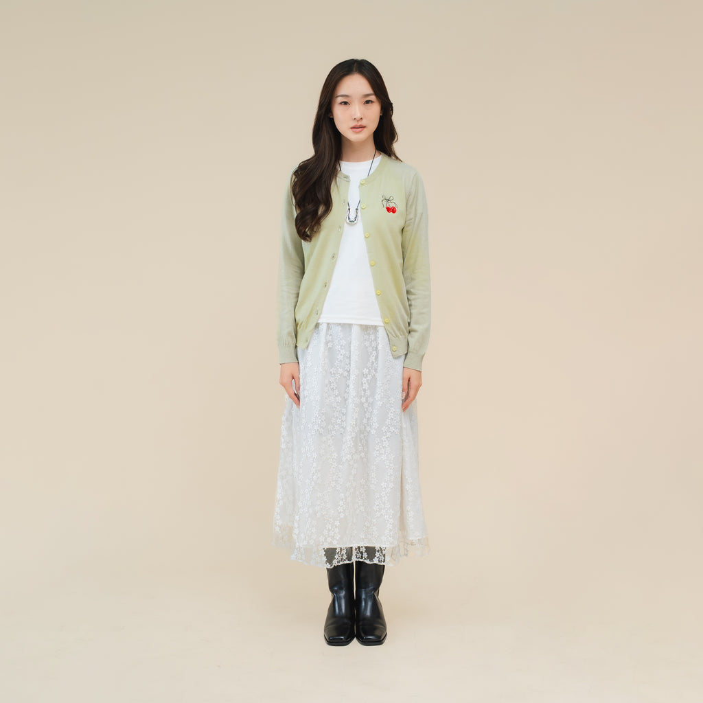 Nalure Cherry Cardigan | Cardigan Rajut | Long Sleeve Crewneck