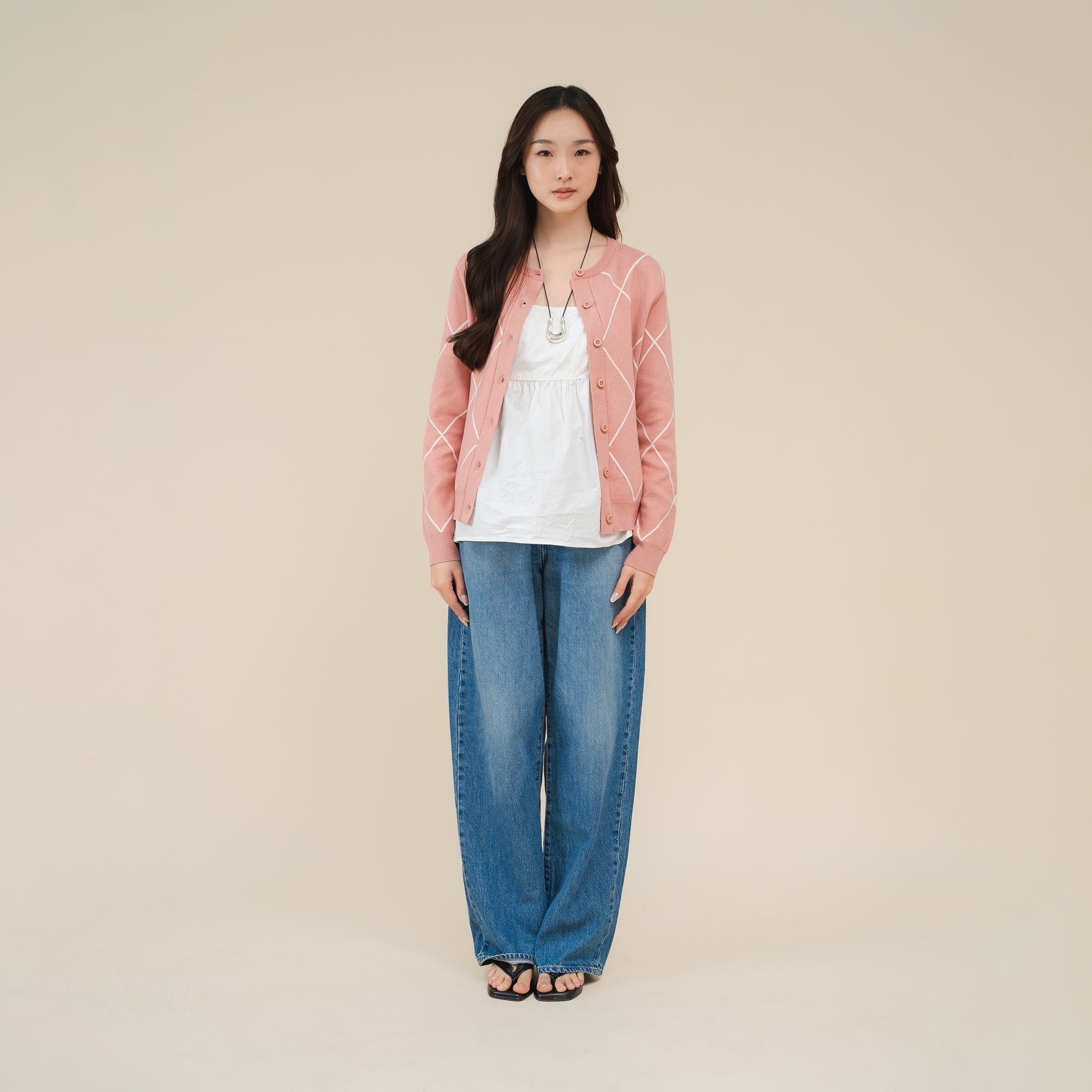 Nalure Silvia Cardigan | Cardigan Rajut | Cardigan Long Sleeve Crewneck