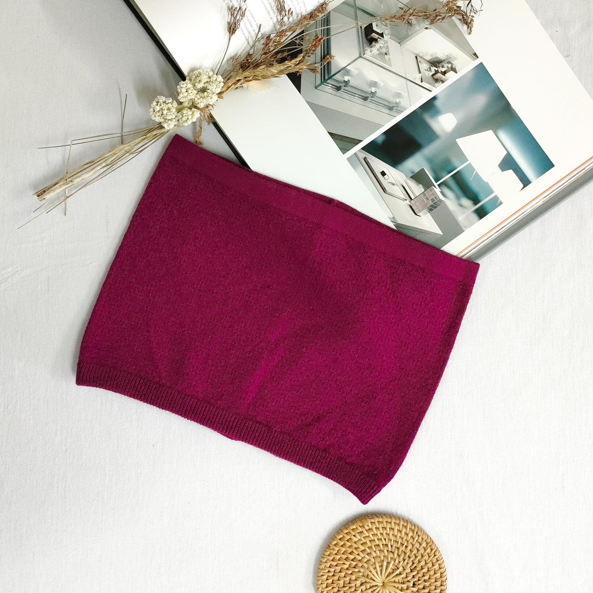 Nalure Naila - Crop Top Kemben Rajut | Tank Top Variasi Purple | Tank top wanita