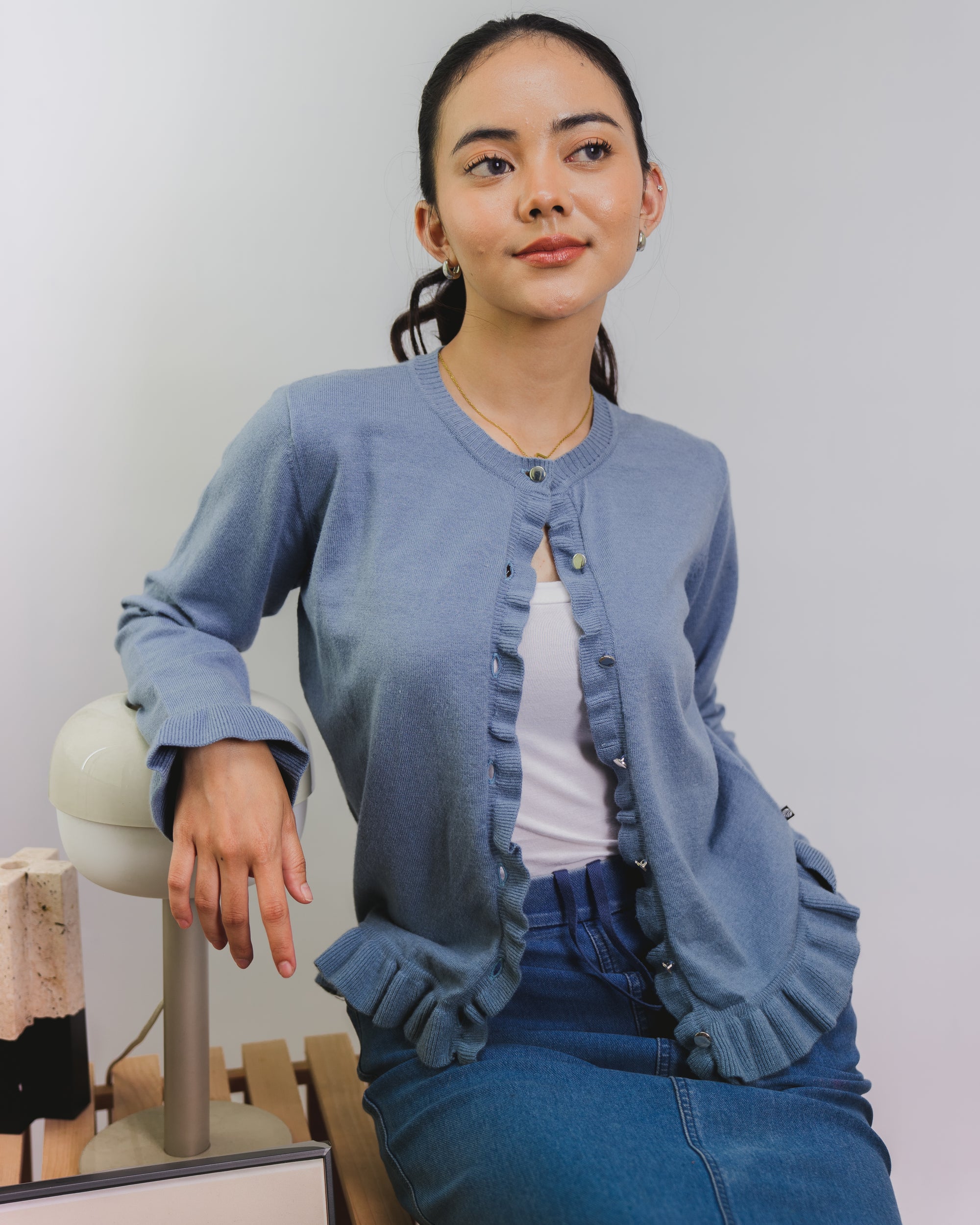 Nalure Chalote Frill Cardigan
