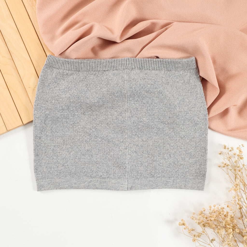 Nalure Naila - Crop Top Kemben Rajut | Tank Top Variasi Grey | Tank top wanita