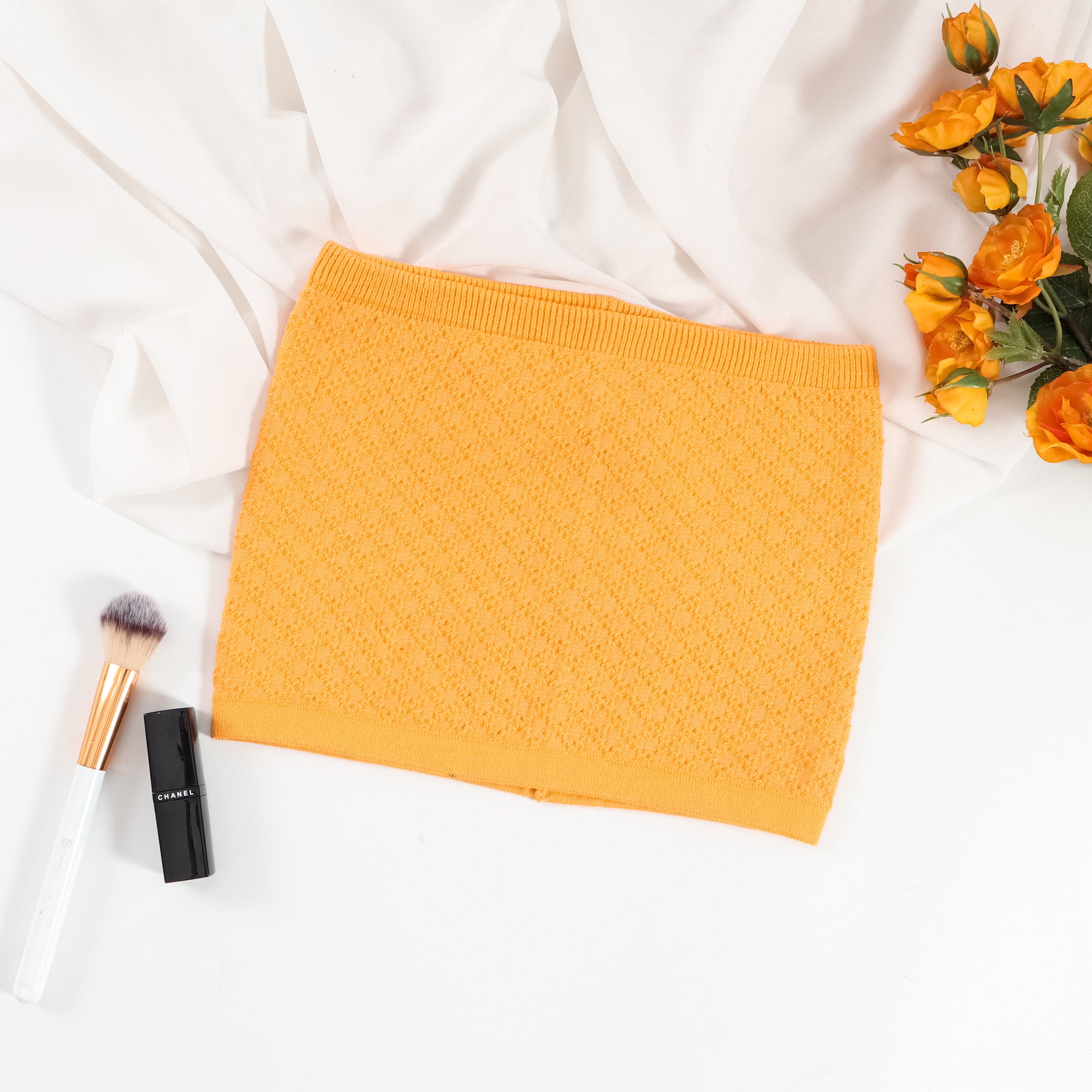 Nalure Naila - Crop Top Kemben Rajut | Tank Top Variasi Orange | Tank top wanita