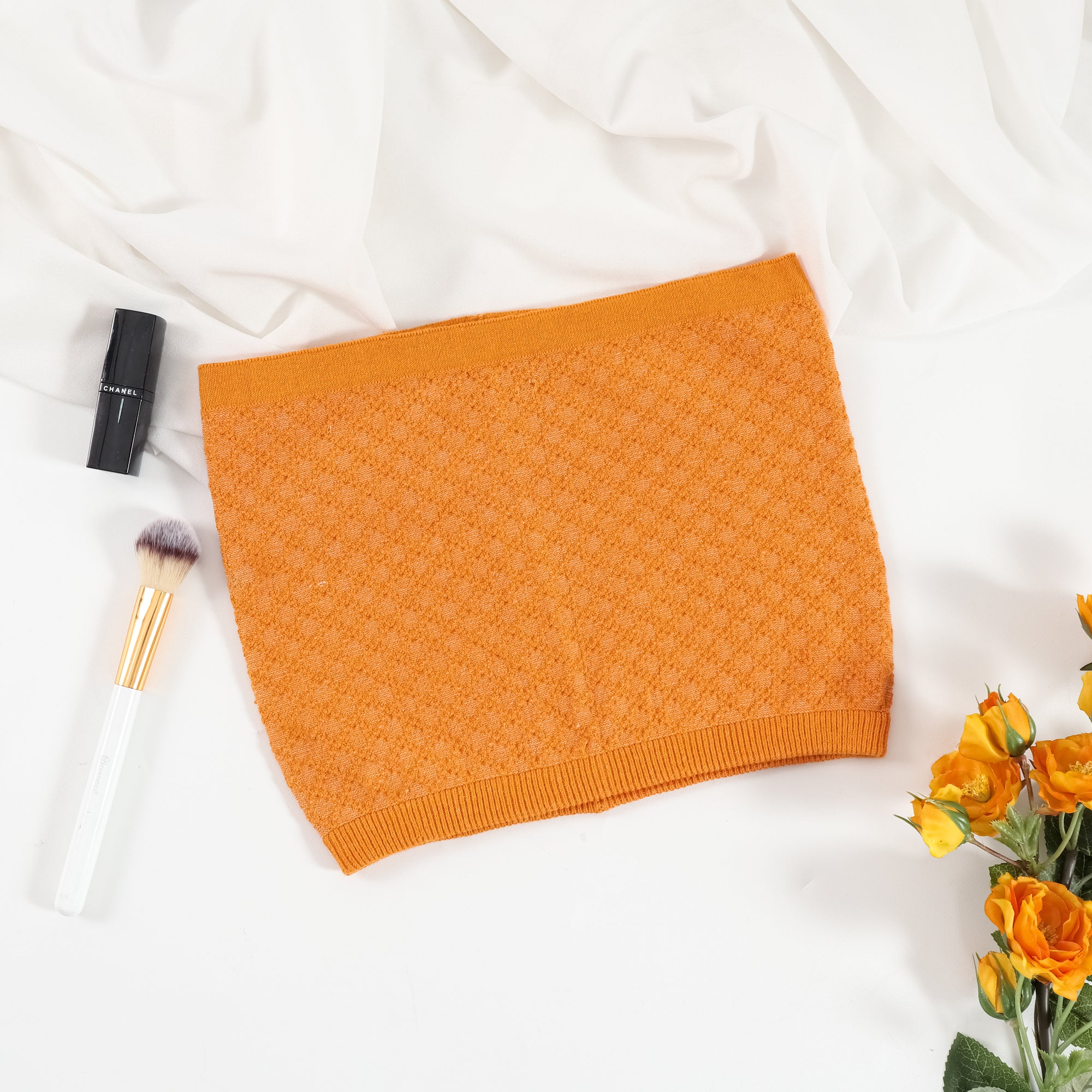 Nalure Naila - Crop Top Kemben Rajut | Tank Top Variasi Orange | Tank top wanita